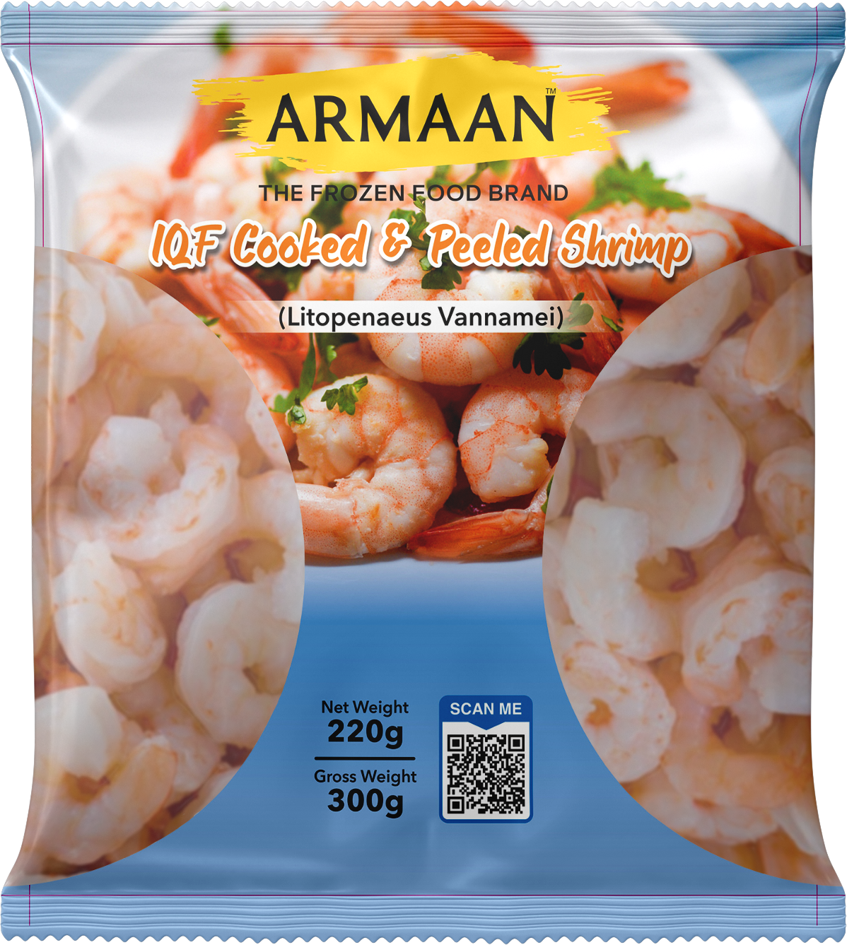 Armaan 100/200 Cooked & Peeled Shrimp 300g