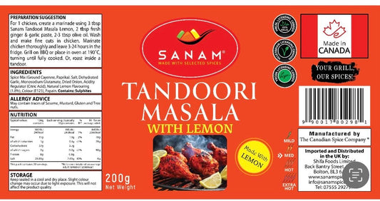Sanam Tandoori Masala Spice (with lemon) 200g
