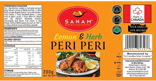 Sanam Lemon & Herb Peri Peri Seasoning 200g