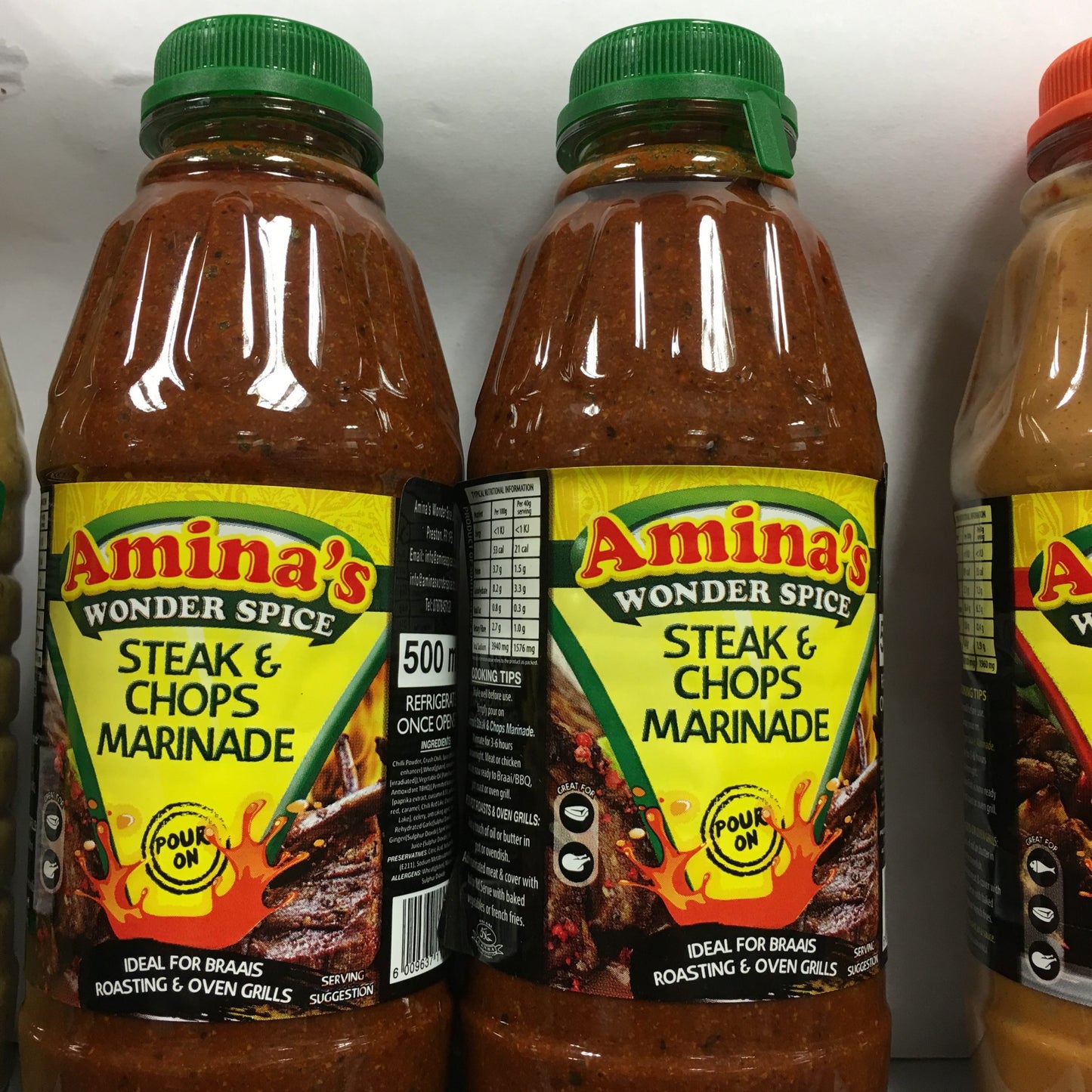 Aminas Wonder Spice - Steak & Chops Marinade (Pour on) 500 ml