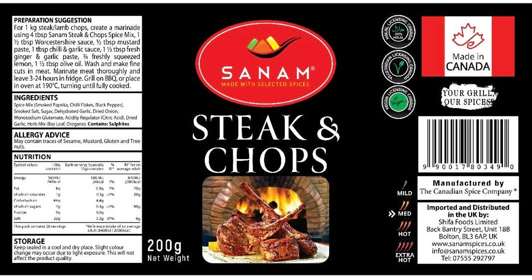 Sanam Steak & Chops Spice 200g