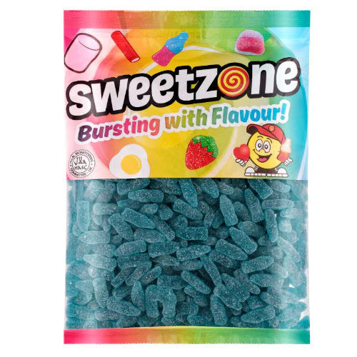 Sweetzone fizzy blue raspberry bottles 1kg bag