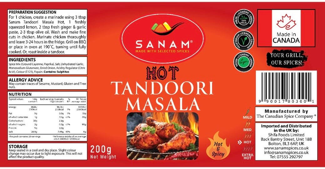 Sanam Hot Tandoori Masala 200g
