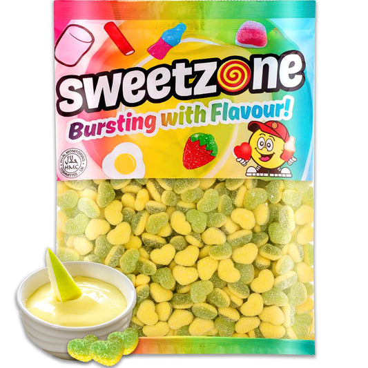 Sweetzone Apple & Custard Hearts 1kg bag