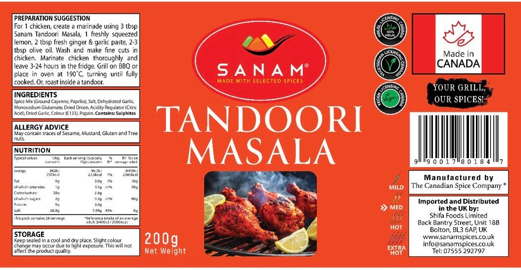 Sanam Tandoori Masala Spice 200g