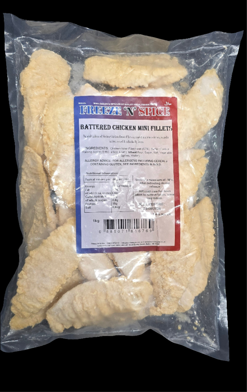 Freeze N Spice - Battered Chicken Mini Fillets 1kg