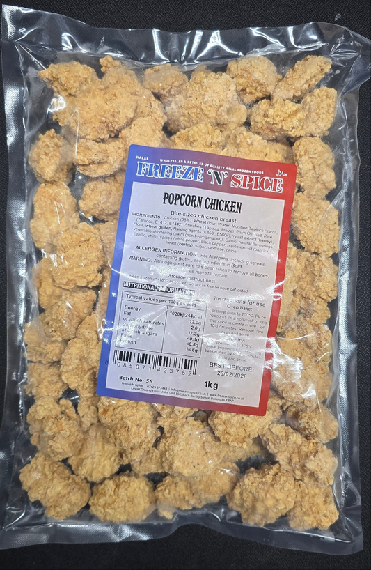Freeze N Spice - Popcorn Chicken 1KG