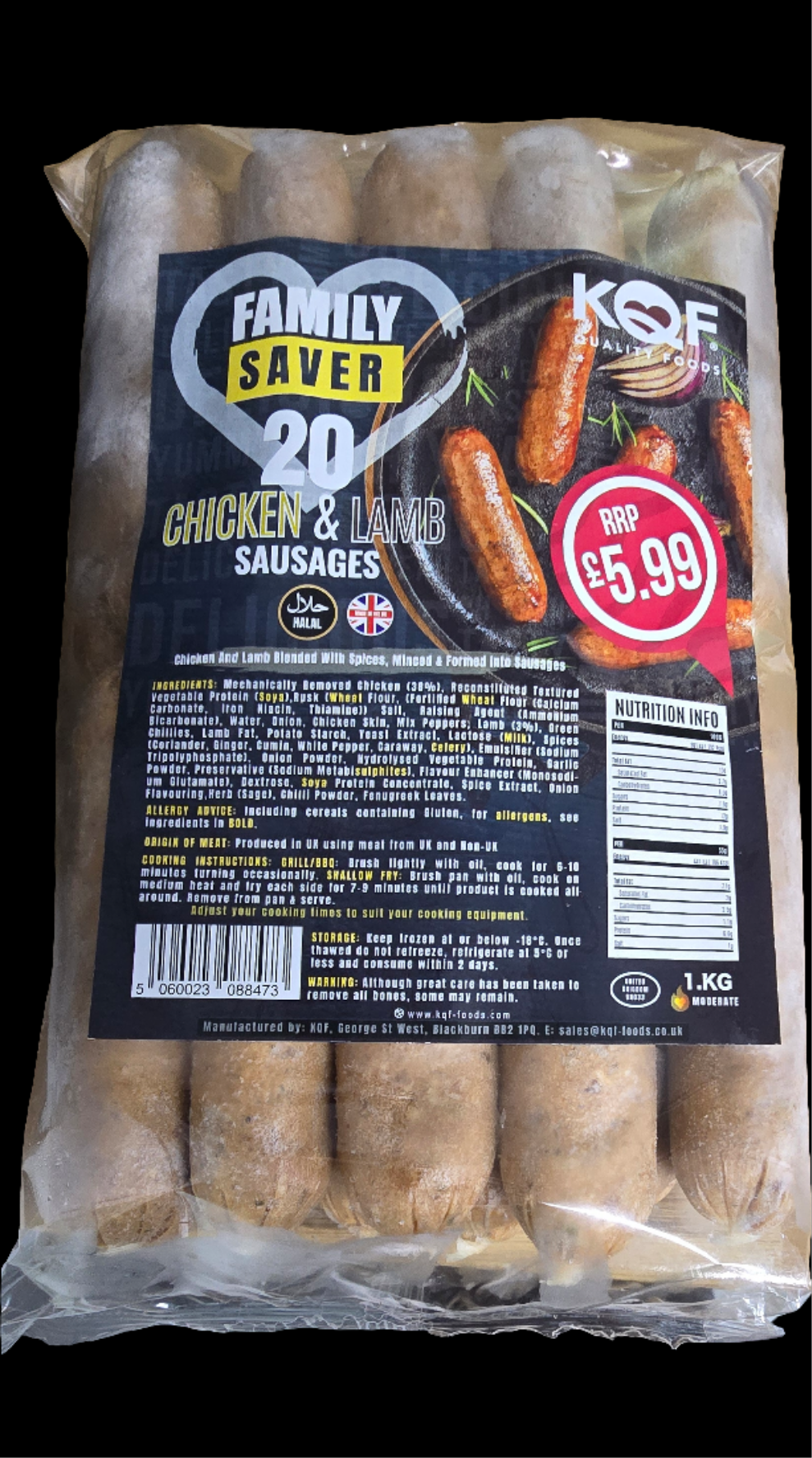 KQF Family Saver 20 Chicken & Lamb Sausage
