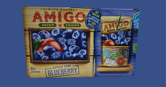 Amigo Apple N BlueBerry Juice (8×200ml)