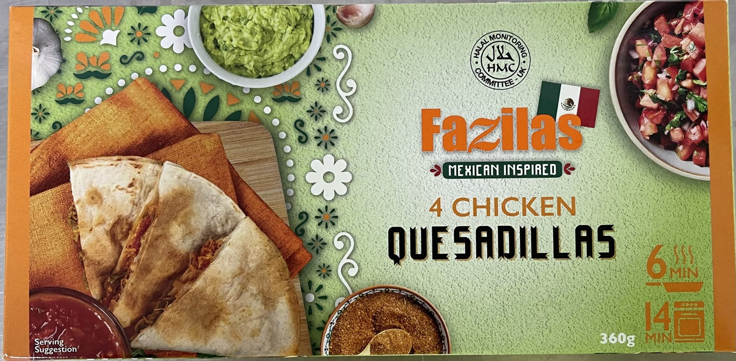 Fazilas 4 Chicken Quesadillas 360g