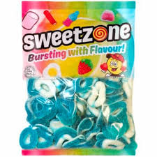 Sweetzone Blue Raspberry rings 1kg bag