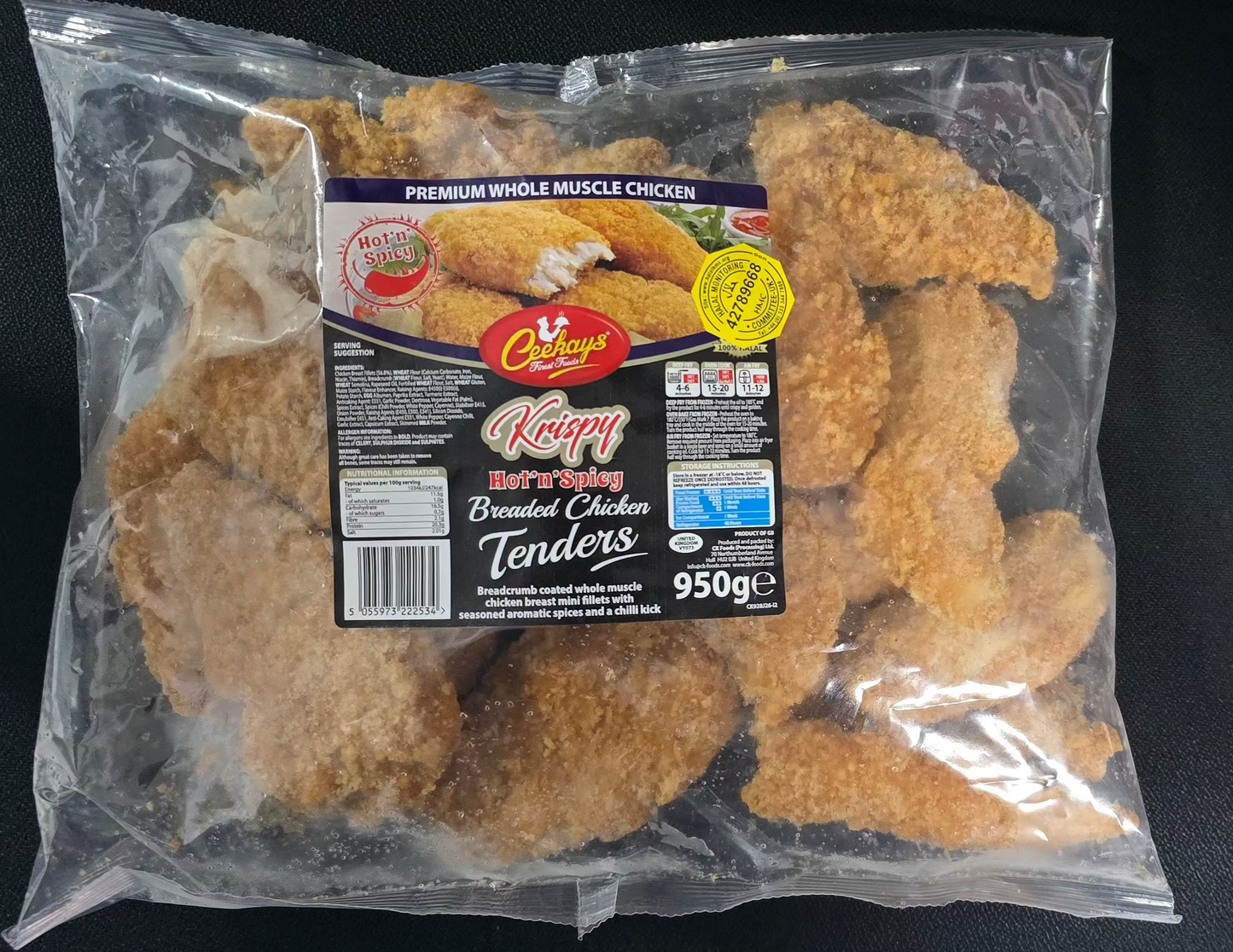 Ceekay's-Hot & Spicy Krispy Chicken Tenders 950g (HMC)