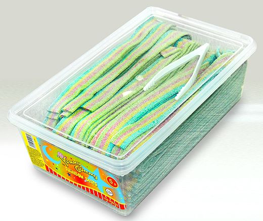 Yummy Gummy Rainbow Belts Tub 1200g