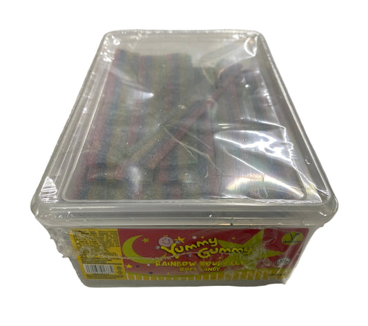 Yummy Gummy Rainbow Sour Belts 1200G