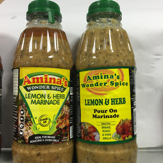 Aminas Wonder Spice - Lemon & Herb Marinade (Pour on) 500 ml