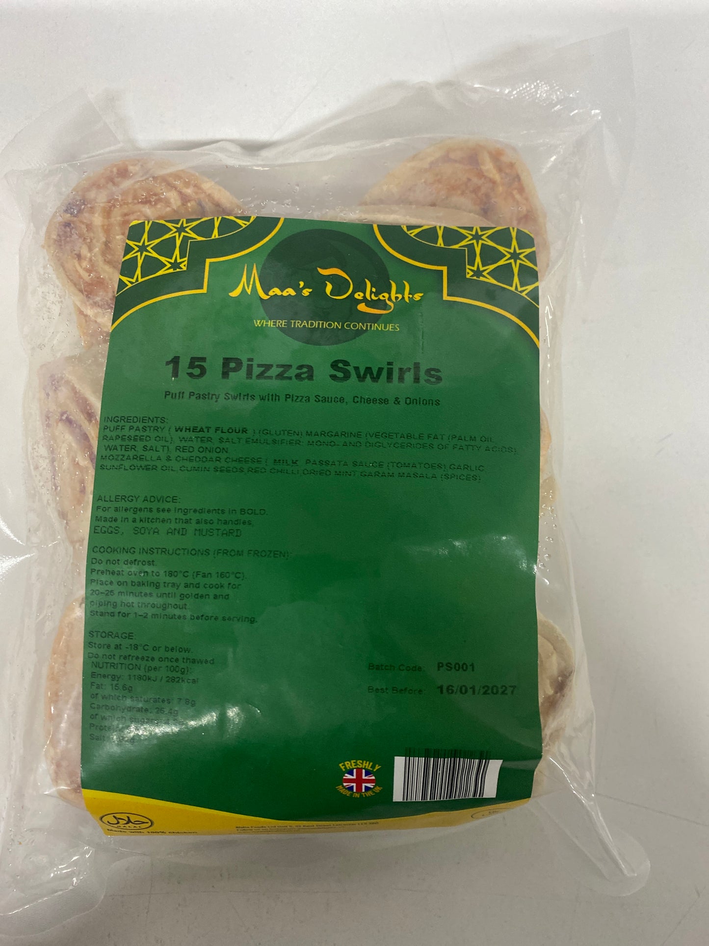 Maa's Delights 15 Pizza Swirls