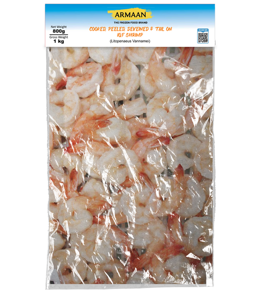 Armaan 31/40 Cooked & Peeled Tail on Shrimp
