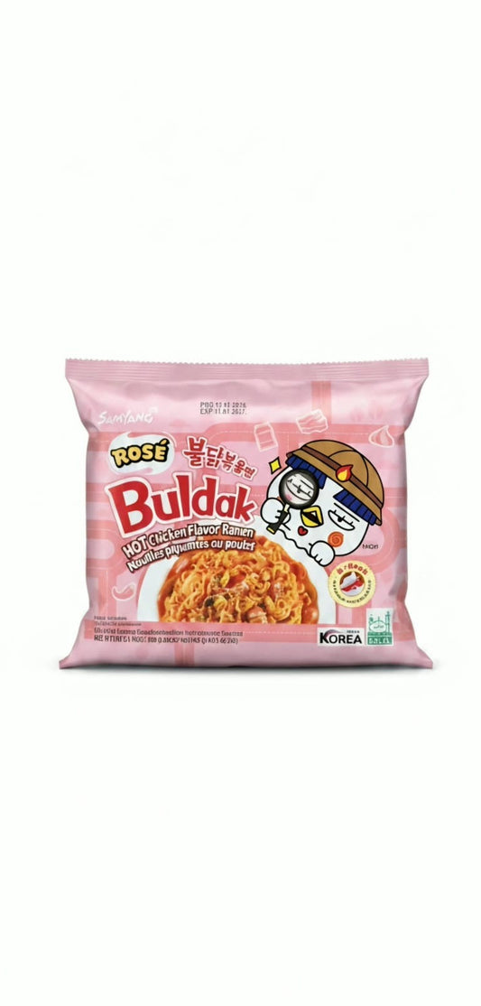 Buldak Rose Hot Chicken Flavour Ramen Multipack (5x140g)
