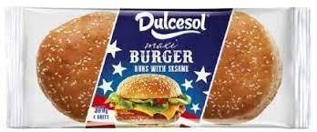 Dulcesol Burger Buns with sesame 4 pack