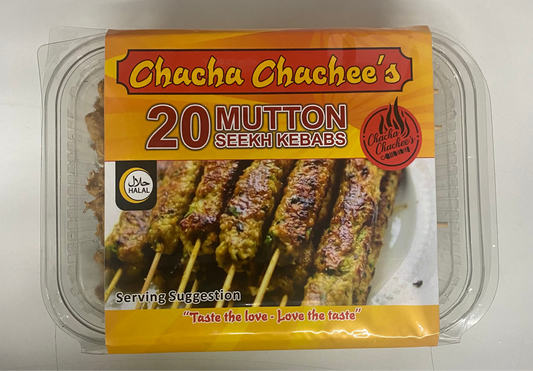 Chacha Chachees 20 Mutton Seekh Kebabs