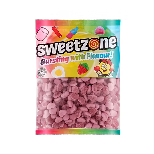 SweetZone Fizzy Strawberry Hearts 1kg