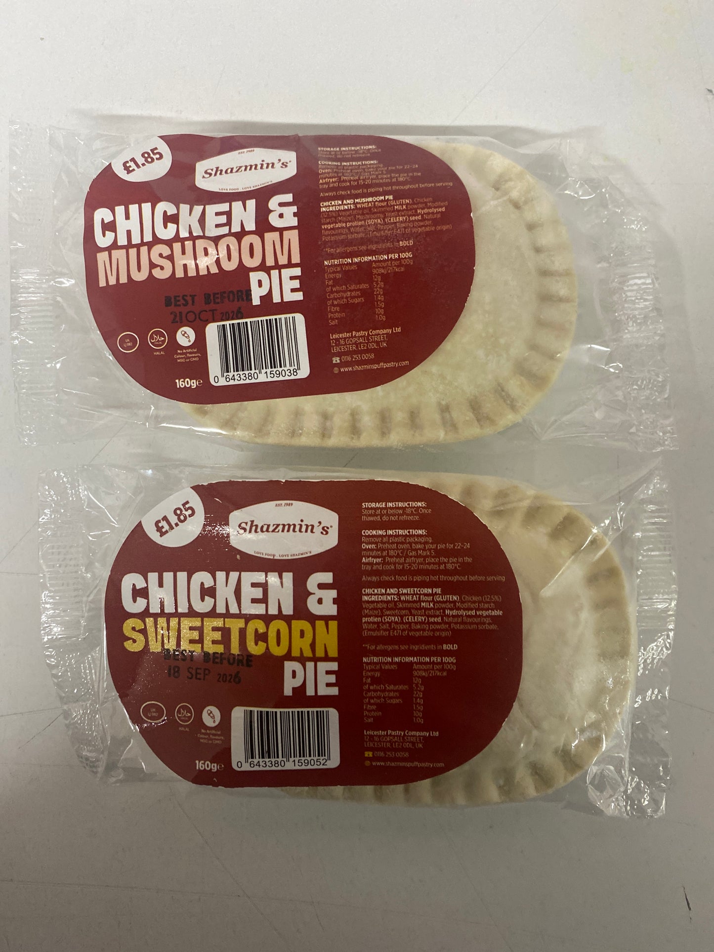 Shazmins Pies 3 For £4.50