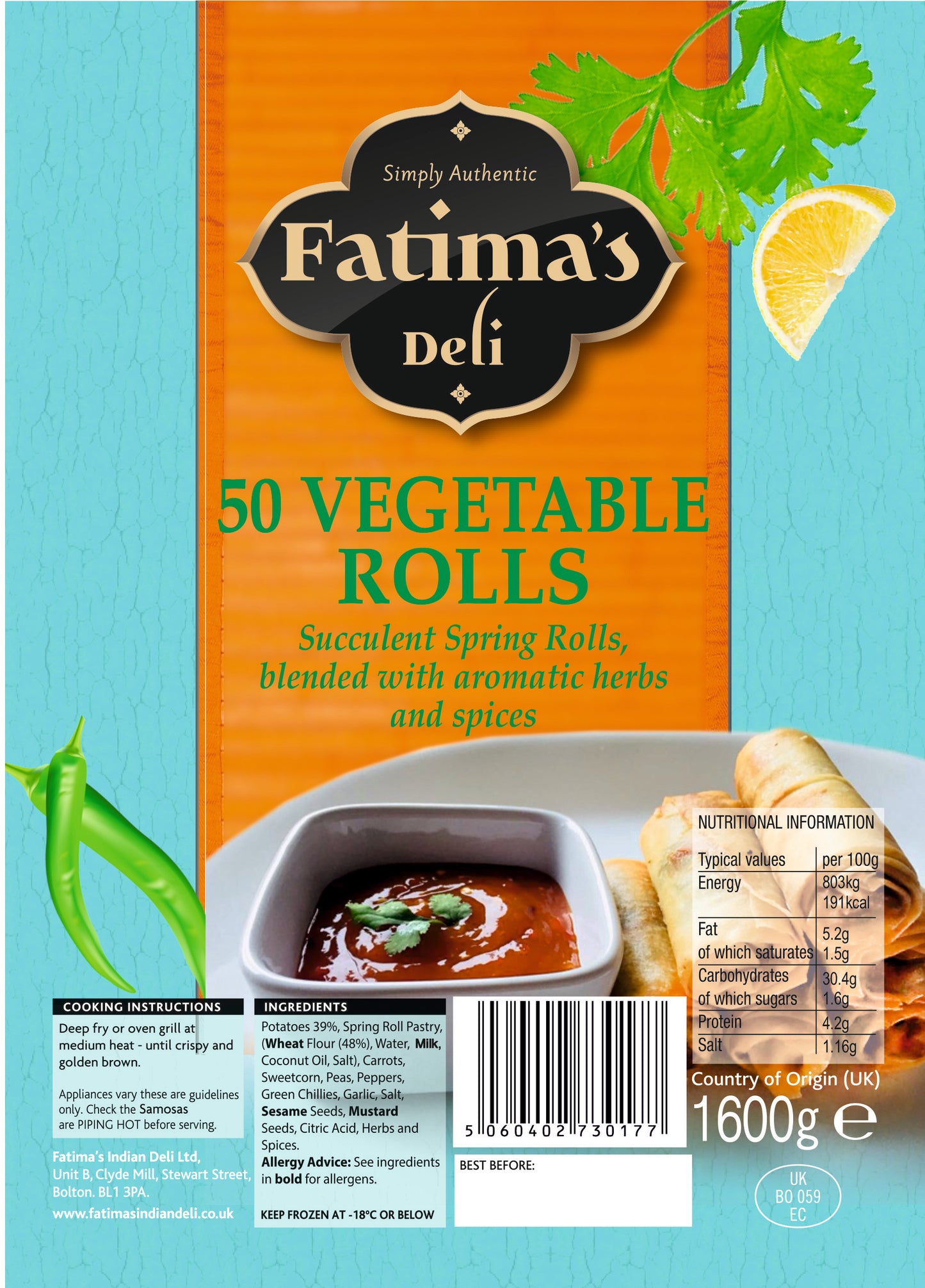 Fatima's 50 Vegetables rolls