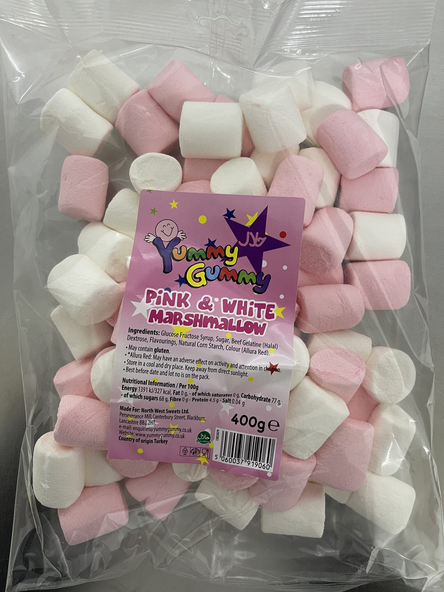 Yummy Gummy- Pink & White Marshmallow 400g