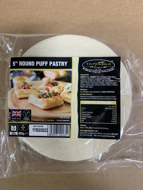 Tayyabah 5" round and square pastry 2 for £4