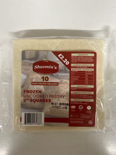 Shazmins 5" square pastry 2 for £3