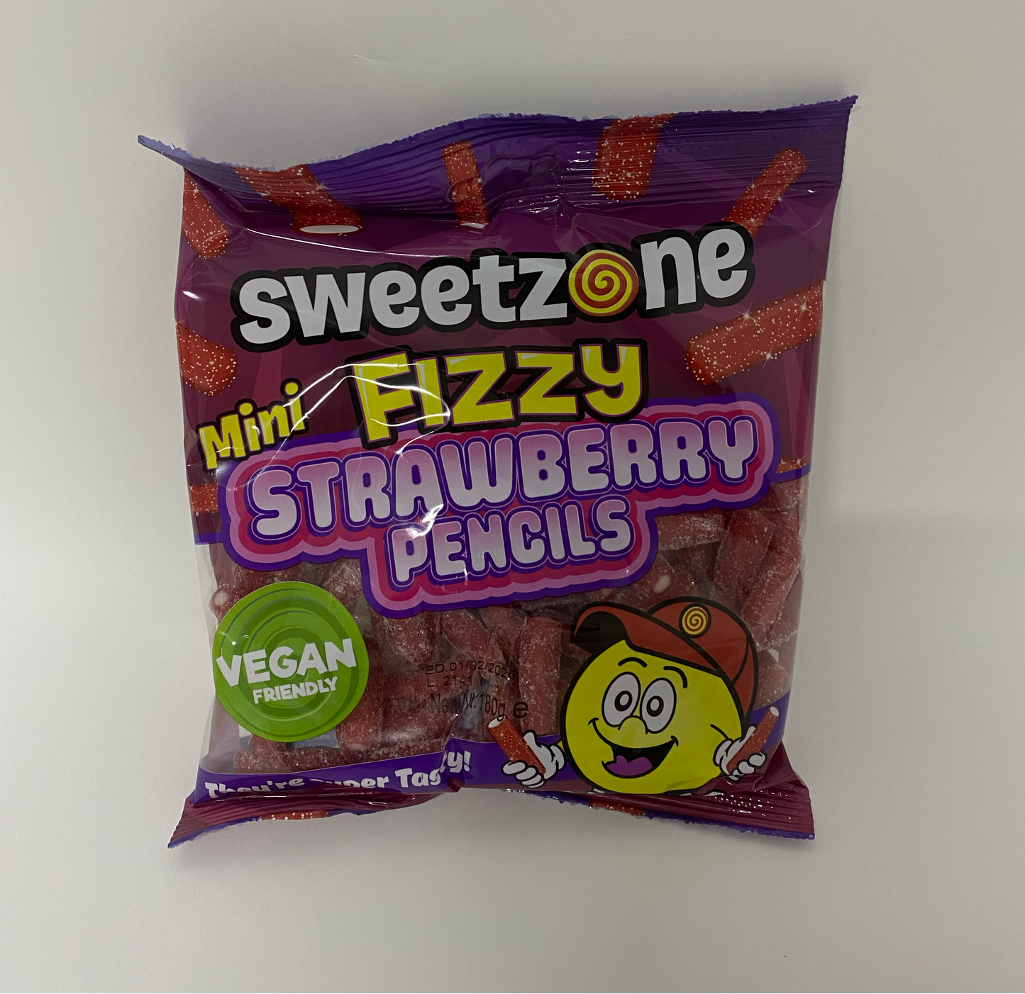 Sweetzone Mini Fizzy Strawberry Pencils