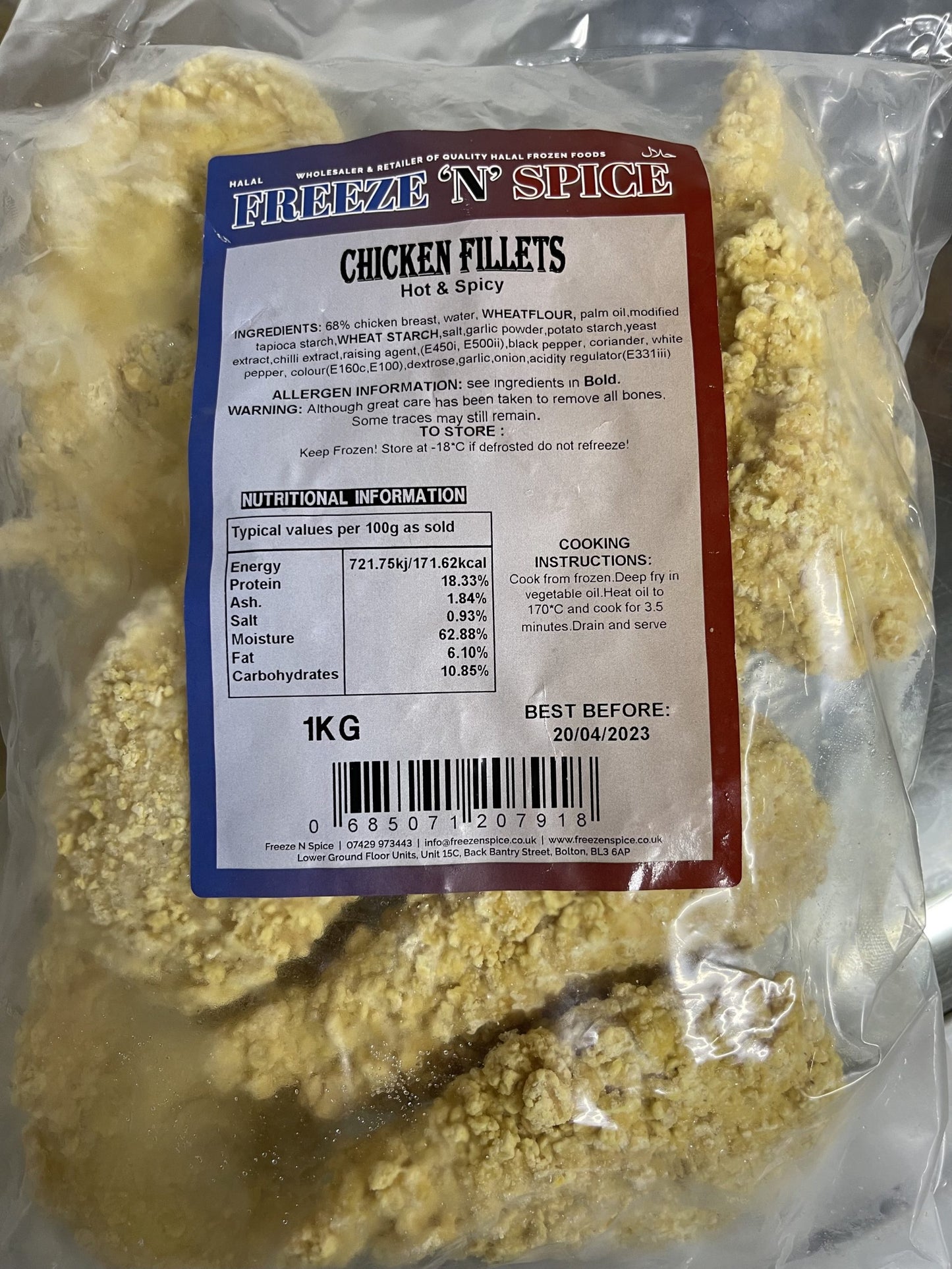 FnS Chicken Fillets Hot &amp; Spicy 1kg