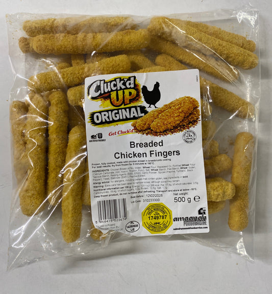 Cluck'd Breaded Chicken Fingers 500G