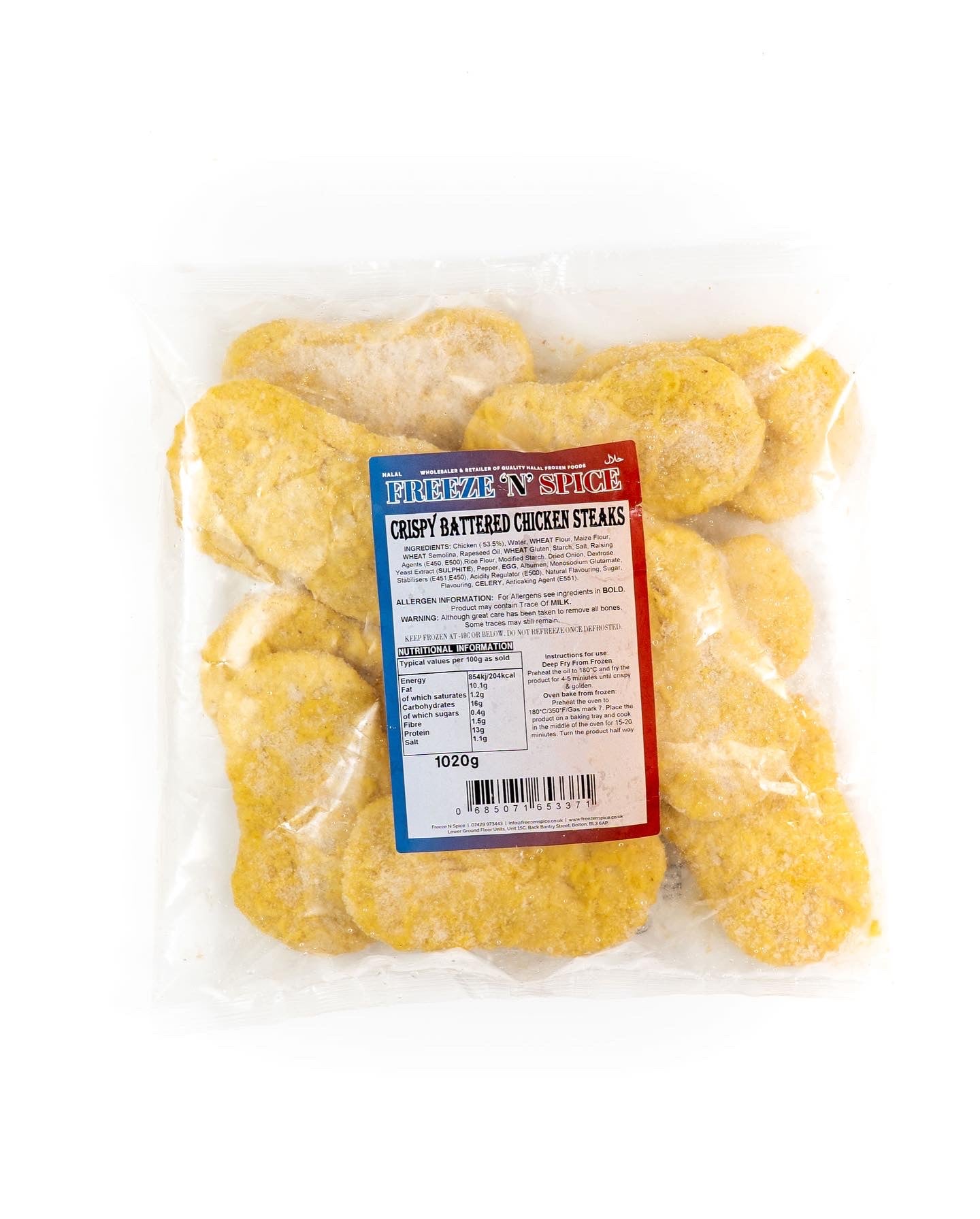 FnS Battered chicken steaks 1kg