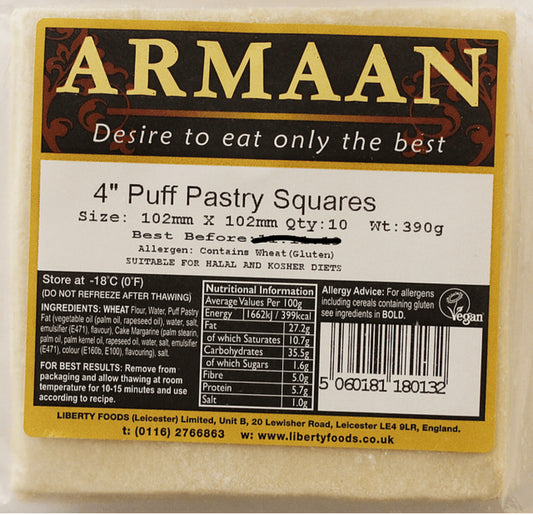 Armaan 4” Square Puff Pastry