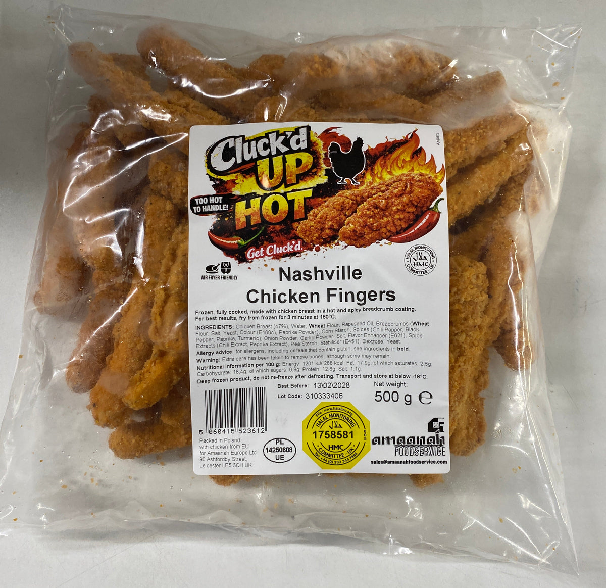 Cluck'd Up Nashville Chicken Fingers 500G