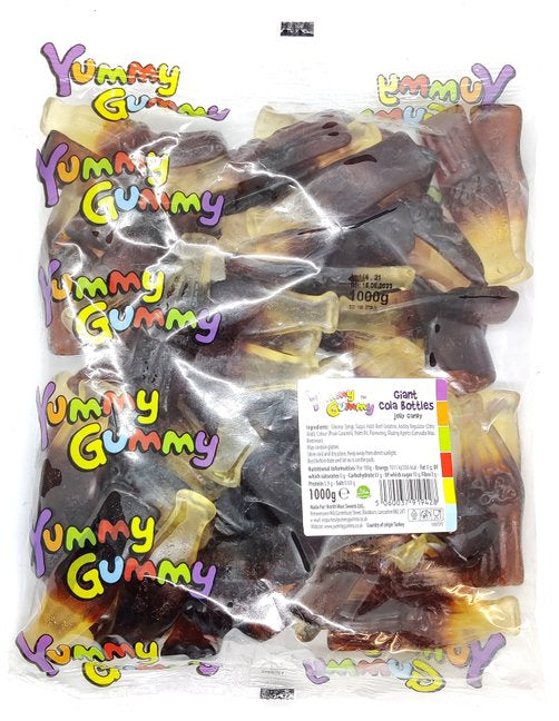 Yummy Gummy Giant Cola Bottles 1000g