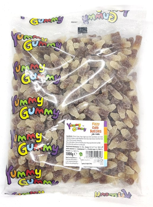 Yummy Gummy Fizzy Cola Bottles 1000g