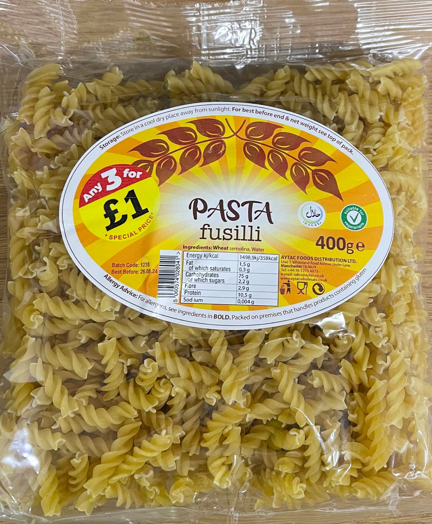 Pasta Fusilli 400g