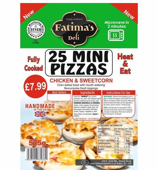Fatimas India Deli Mini Pizzas 25 Pack