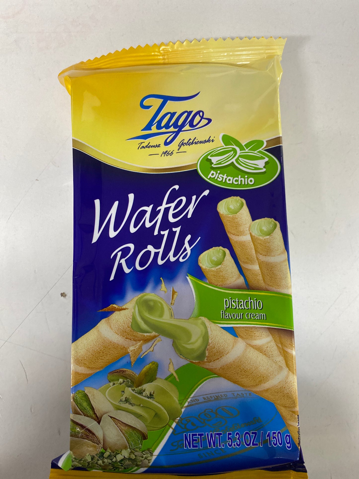 Tago Pistachio Wafer Rolls