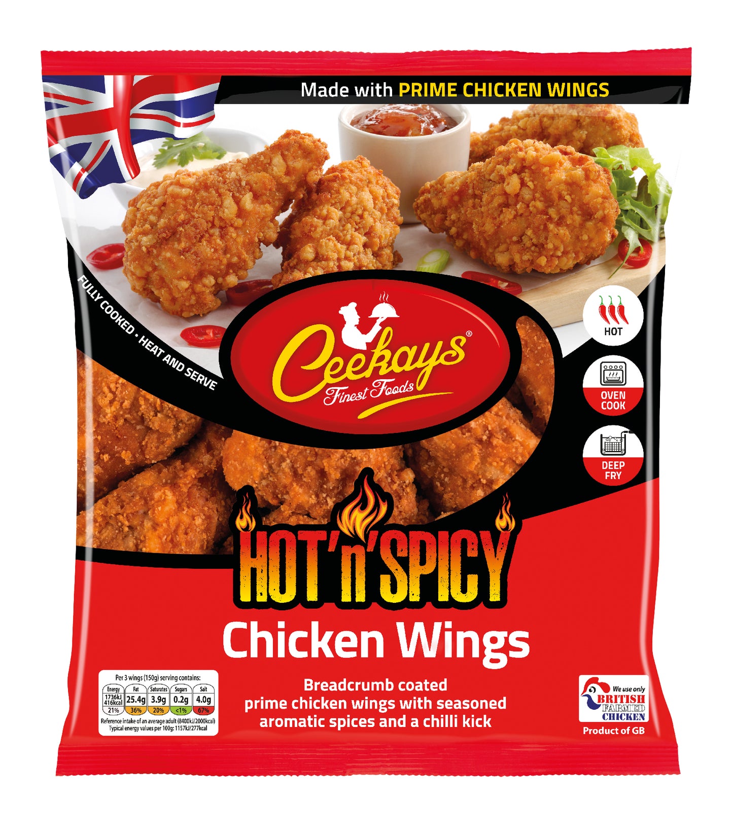 Ceekay's Hot &amp; Spicy Chicken Wings 500G