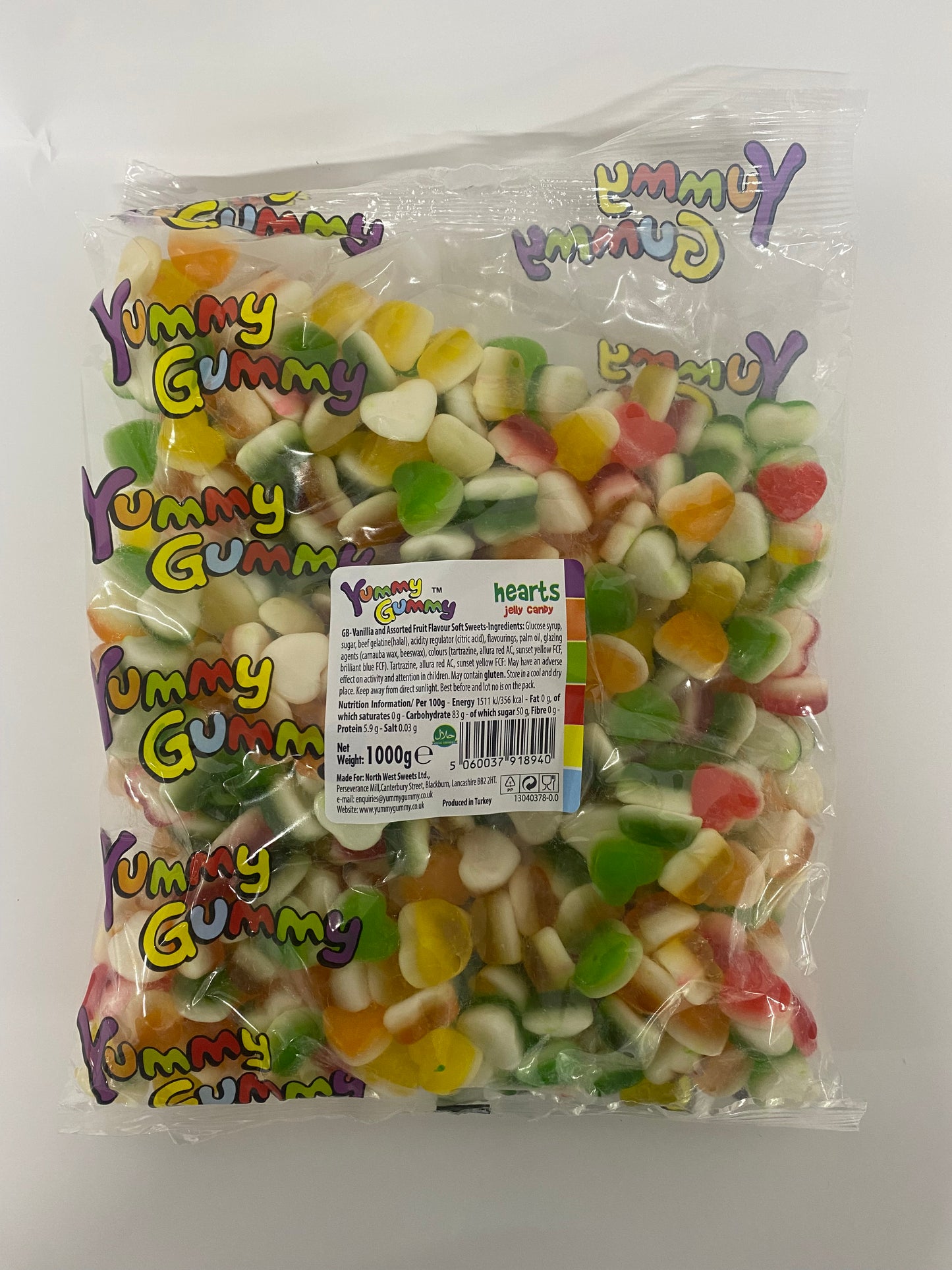 Yummy Gummy Hearts 1kg