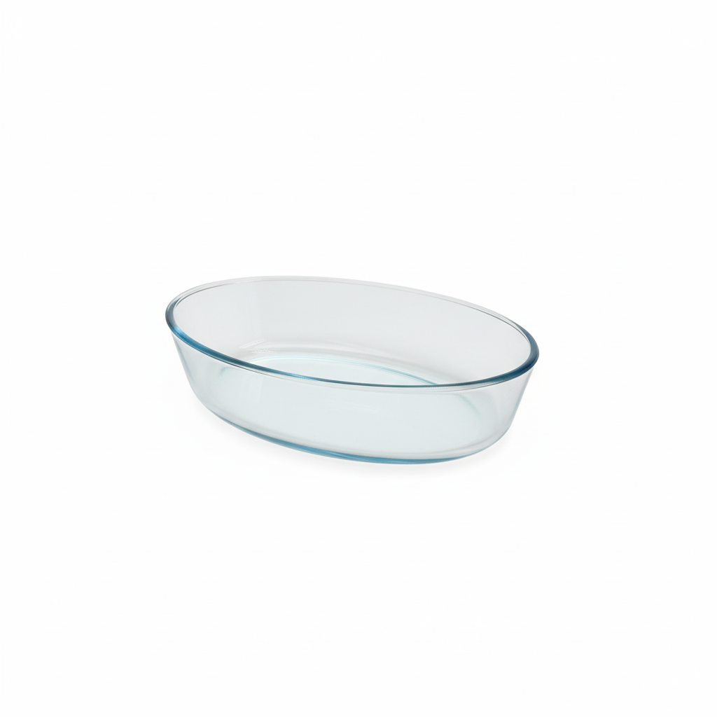 Borosilicate Oven Glass Oval Dish 3lt