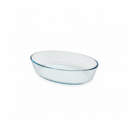 Borosilicate Oven Glass Oval Dish 3lt