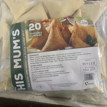 His Mums 20's Samosas & Rolls 600g 2 For £8.99