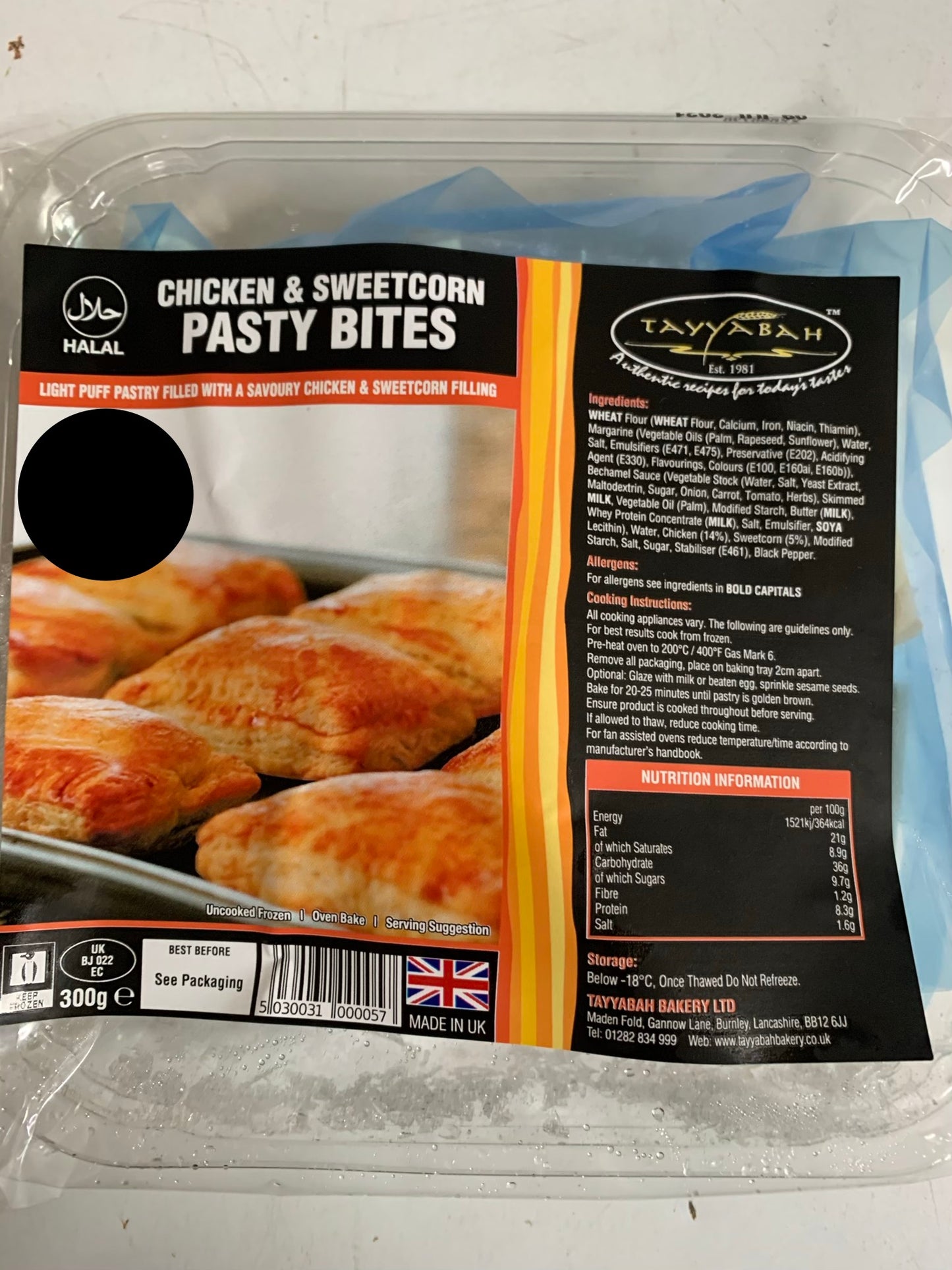 Tayyabah Pasty Bites - Chicken Sweetcorn 300g