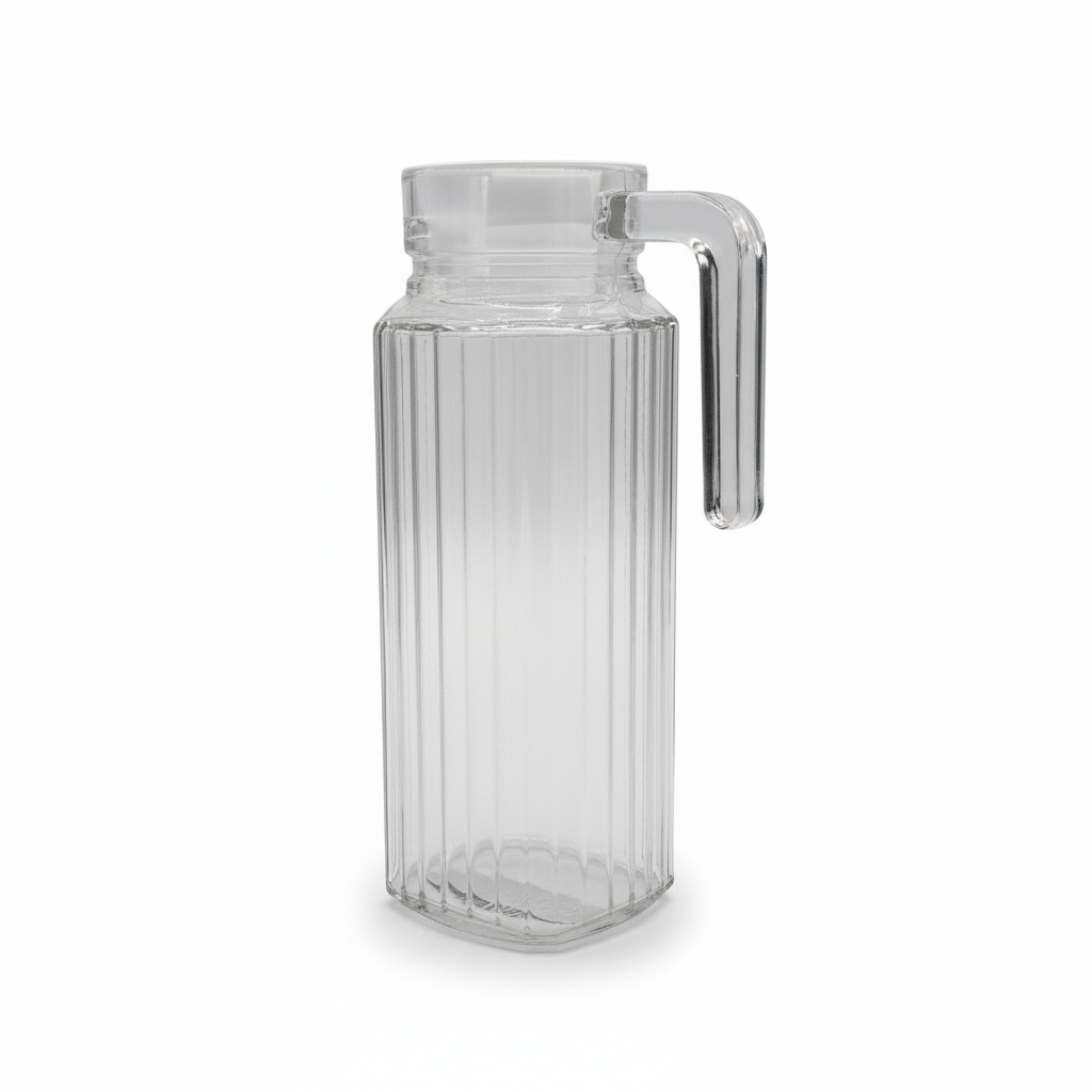 Glass Jug Vertical Stripe Pattern 1lt