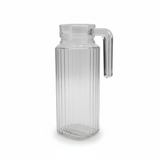 Glass Jug Vertical Stripe Pattern 1lt