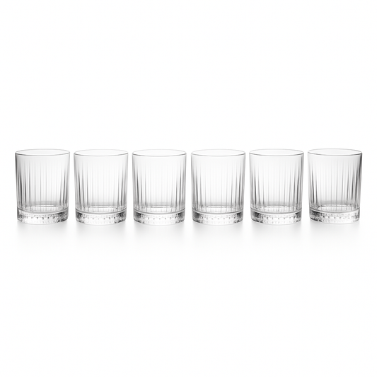 Ribbed Glass Tumbler set 6pcs 220ml